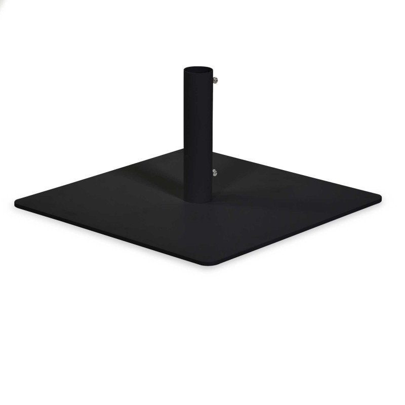 Base Ombrellone Arny Metallo Nero Quadro Cm 45x45h24
