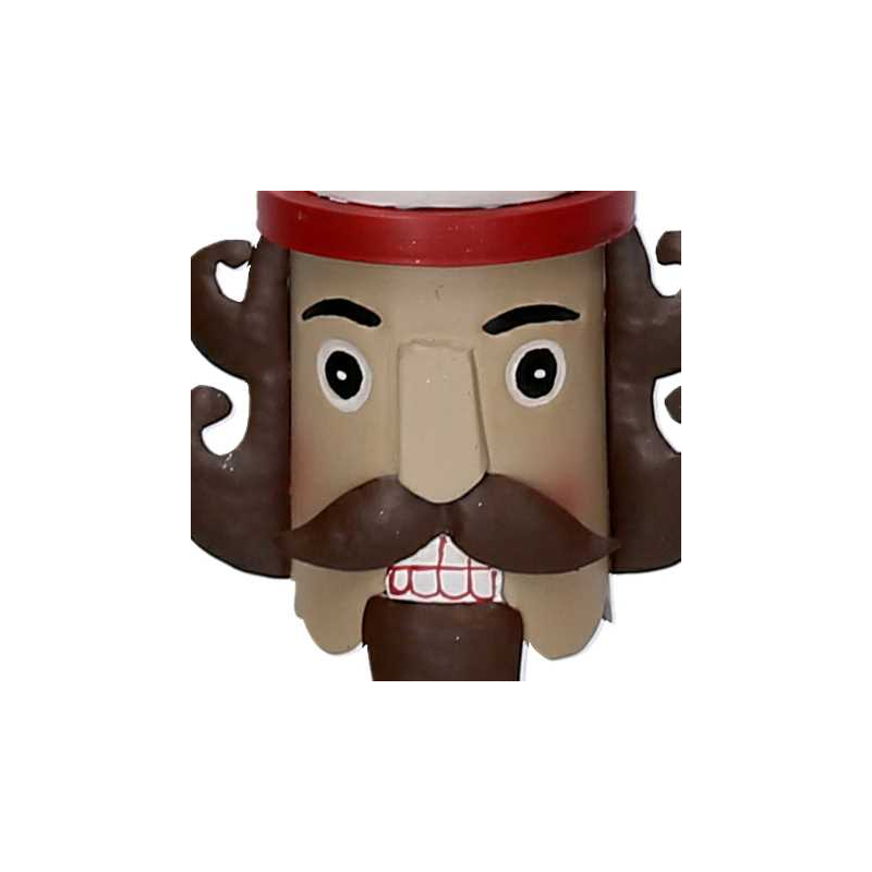 Soldatino metallo blu e rosso cm14,6x10,16h43,8