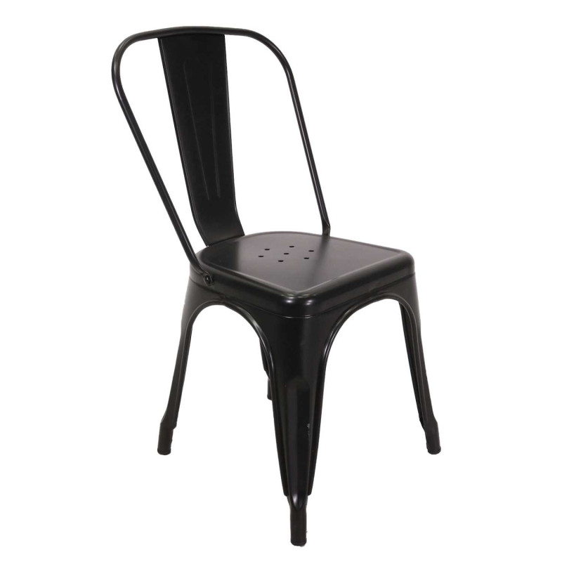 Sedia Ferro New Bristol Nero Cm 43x43h45/84