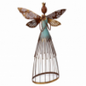 Fatina metallo con fiore oro cm 38,7x16h66,7