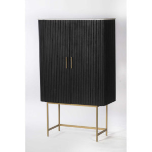Mobile Legno Bengala Nero 2 Ante Top Marmo Cm 90x40h150