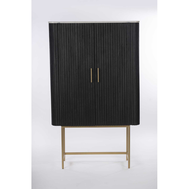 Mobile Legno Bengala Nero 2 Ante Top Marmo Cm 90x40h150