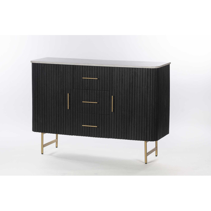 Mobile Legno Bengala Nero Top Marmo Cm 120x38h85