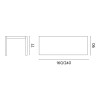 Tavolo Naxos allungabile alluminio bianco 160-240x90 cm giardino