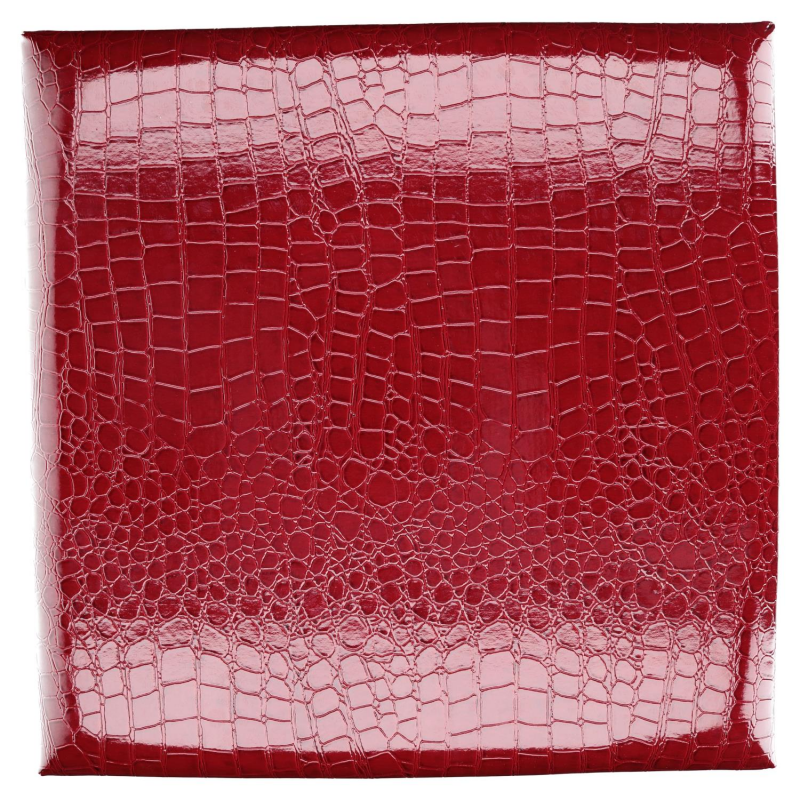Puff ecopelle rosso quadro pieghevole cm30x30h30