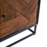 Mobile Comodino Legno Jaipur Naturale Top Nero cm 45x35h60