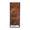 Mobile Legno Jaipur Naturale 4 Cassetti top Nero Cm 45x38h115