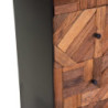 Mobile Legno Jaipur Naturale 4 Cassetti top Nero Cm 45x38h115