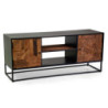 Mobile Legno Jaipur Naturale Top Nero Cm 130x40h55