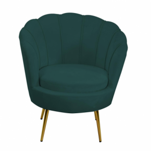 Zoom Poltrona velluto tulipan blu petrolio cm 73x72h45/75