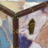 Baule ecopelle 1-4 blu marocco rettangolare cm80x40h50