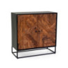 Mobile Legno Jaipur Naturale Top Nero Cm 85x38h85