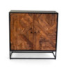 Mobile Legno Jaipur Naturale Top Nero Cm 85x38h85