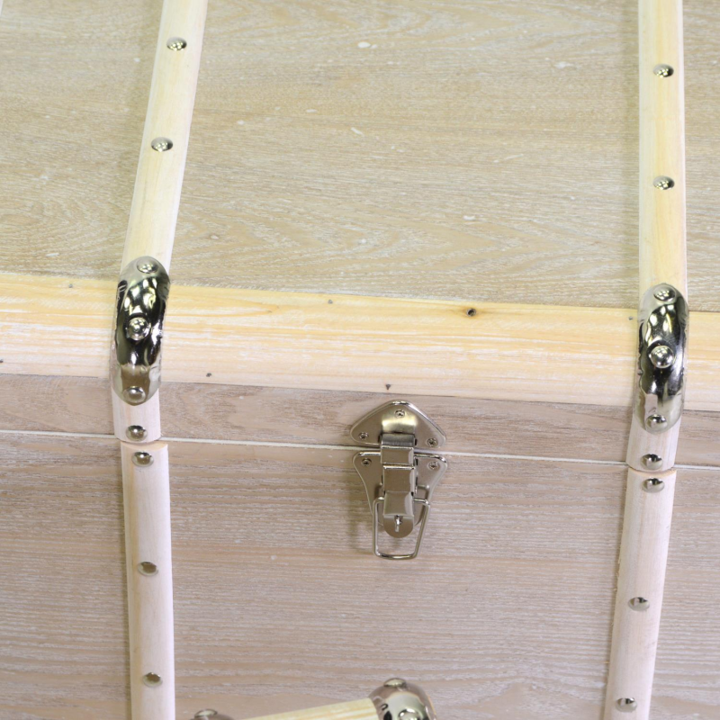 Baule legno 1-3 sbiancato rettangolare cm60x40h41