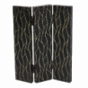 Paravento stampa 3 ante nero decori orocm120,6x2,5h180