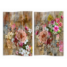 Paravento stampa 3 ante con fiori rosa cm120,6x2,5h180