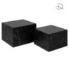 Tavolino Legno Motrik 1-2 Effetto Marmo Nero Quadro Cm 58x58h40