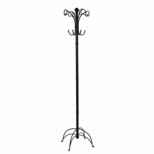 Attaccapanni a stelo metallo nero cm ø45h180