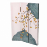 Paravento stampa rami beige 3 ante rettangolare cm120,6x2,5h180
