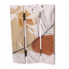 Paravento stampa foglie beige arancione3 ante rettangolare cm120,6x2,5h180