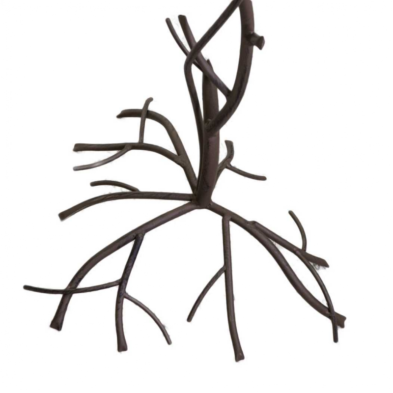 Posacenere metallo marrone ramo con uccellino cm37x35h95