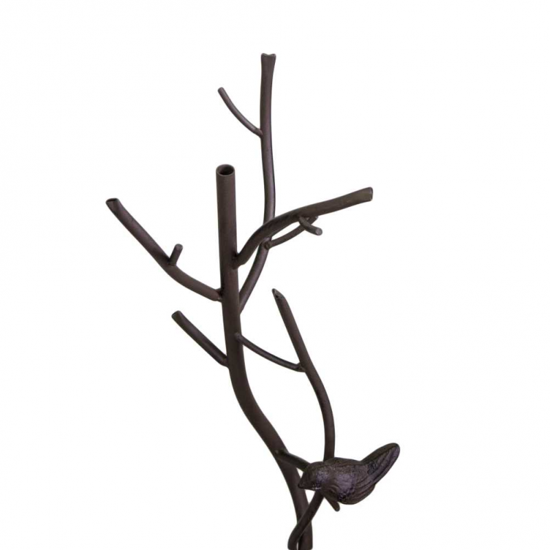 Posacenere metallo marrone ramo con uccellino cm37x35h95