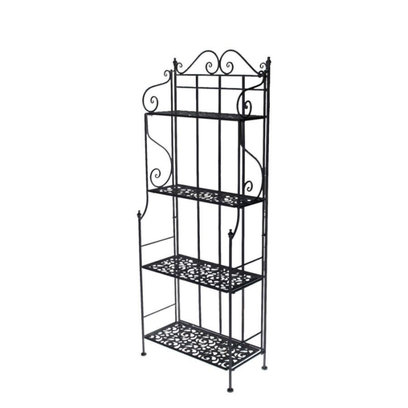 Scaffale metallo jessica nero 4p cm59x29h158