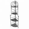 Scaffale metallo jessica nero 4 piani ad angolo cm48x33h160