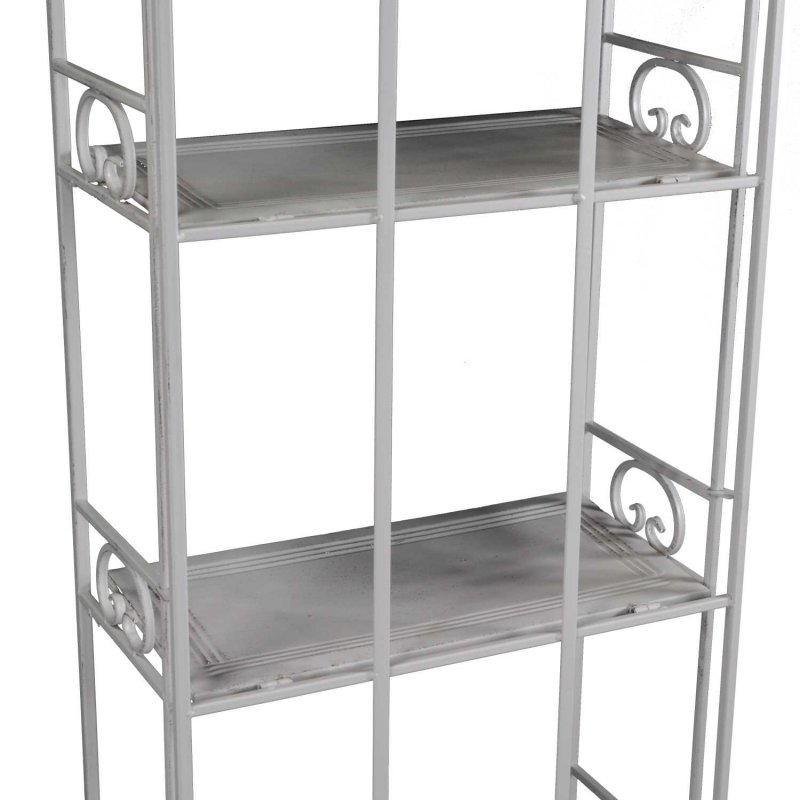 Scaffale metallo new jessica 4 piani bianco brush cm47x23,5h120