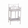 Scaffale metallo new jessica stretto 2 piani bianco brush cm25x23h48