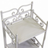 Scaffale metallo new jessica stretto 2 piani bianco brush cm25x23h48