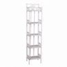 Scaffale metallo new jessica stretto 5 piani bianco brush cm28x23h132
