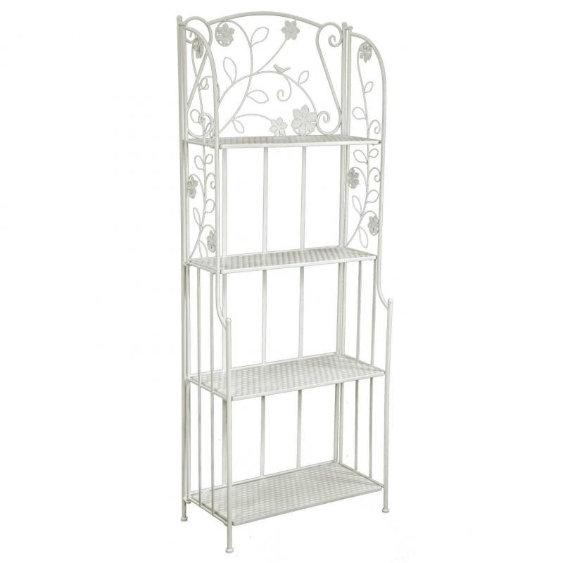 Scaffale metallo milena 4 piani bianco cm59x29h158