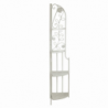 Scaffale metallo milena 4 piani ad angolo bianco cm48x33h160