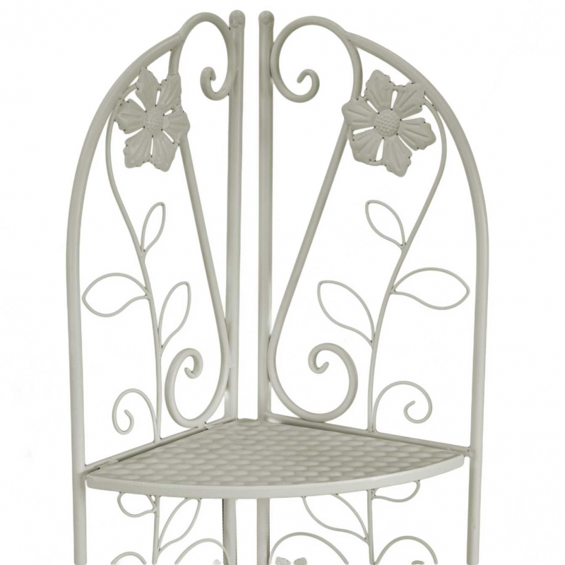 Scaffale metallo milena 4 piani ad angolo bianco cm48x33h160