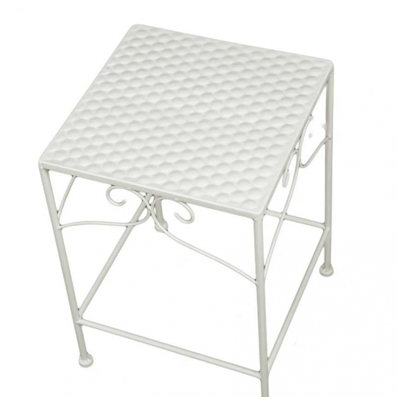 Colonnina metallo milena 1-3 quadra bassa bianco cm30x30h43