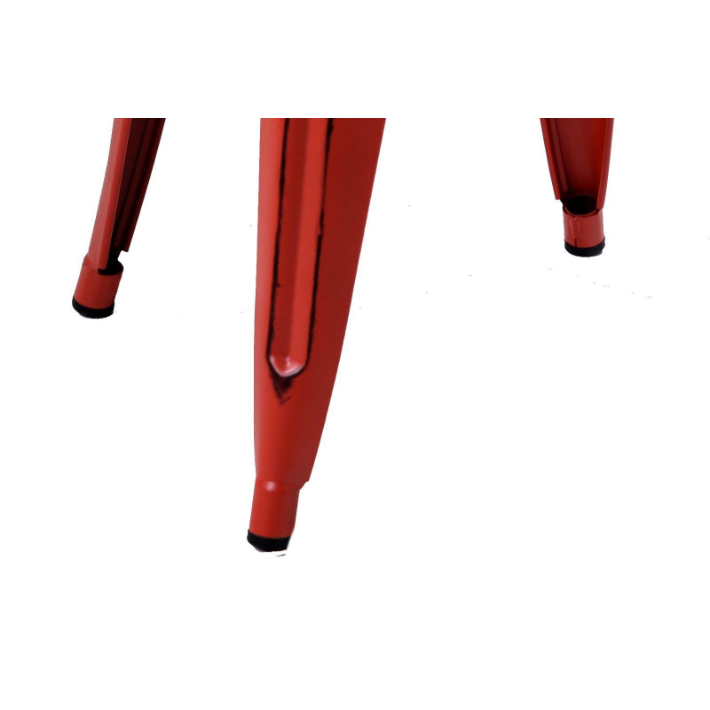 Sgabello ferro bristol rosso cm39x39h45