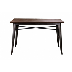 Tavolo ferro bristol top in legno marrone cm160x80h76