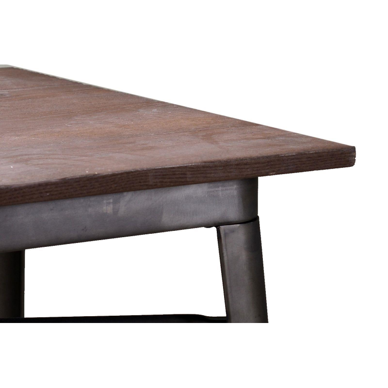 Tavolo ferro bristol top in legno marrone cm160x80h76