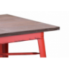 Tavolo ferro bristol top in legno rossocm160x80h76
