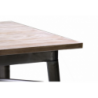 Tavolo bar ferro bristol top in legno galvanizzato cm60x60h106