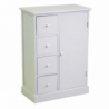 Mobiletto Eleonora cassettiera bianco 1anta + 4 cassetti cm56x30h79