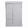 Mobiletto Eleonora cassettiera bianco 1anta + 4 cassetti cm56x30h79
