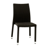 Set Tavolo polyrattan + 4 Sedie polyrattan adila noce quadro cm 47x61h44/46/88