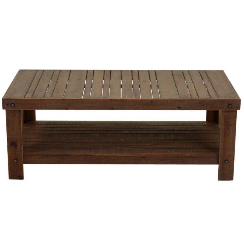 Tavolino legno ankara 2 piani rettangolare cm120x60h45