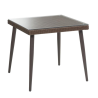 Set Tavolo polyrattan + 4 Sedie polyrattan adila noce quadro cm 47x61h44/46/88