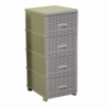 Mobiletto cassettiera 4 cassetti crema cm43x36,8h89,4