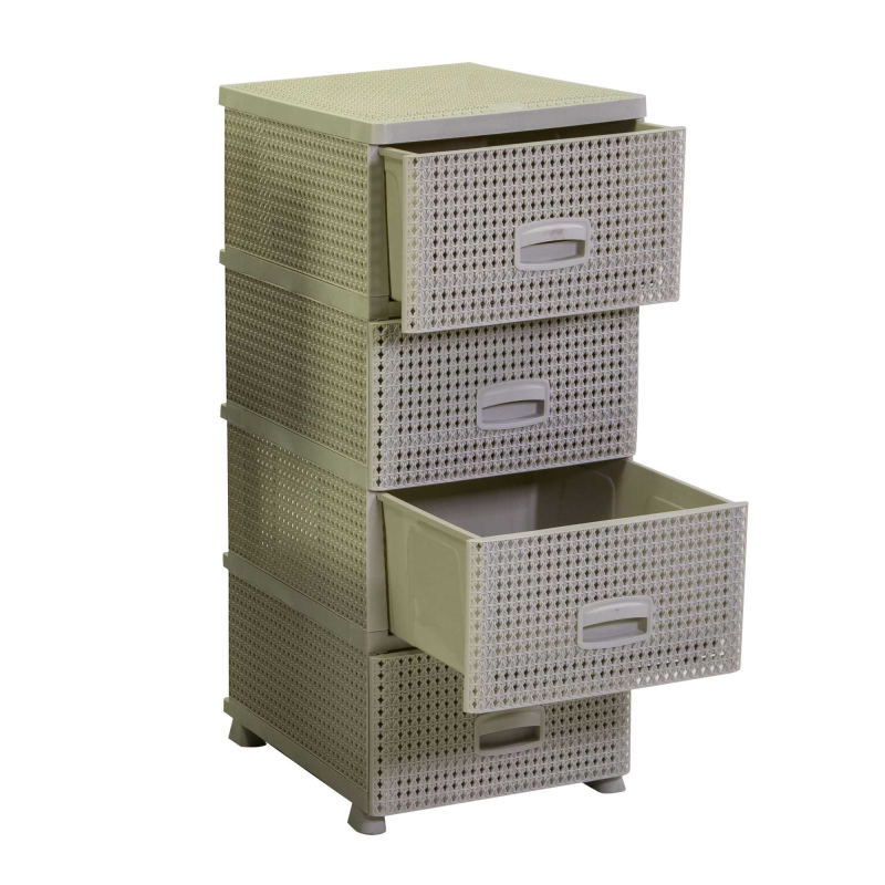 Mobiletto cassettiera 4 cassetti crema cm43x36,8h89,4