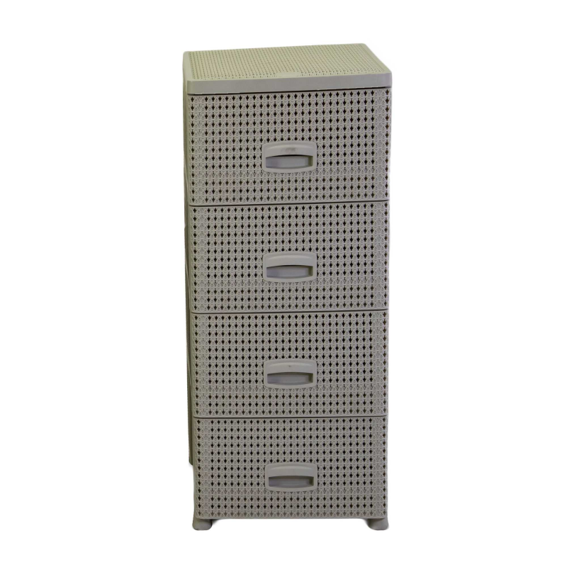Mobiletto cassettiera 4 cassetti crema cm43x36,8h89,4