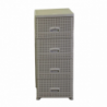 Mobiletto cassettiera 4 cassetti crema cm43x36,8h89,4